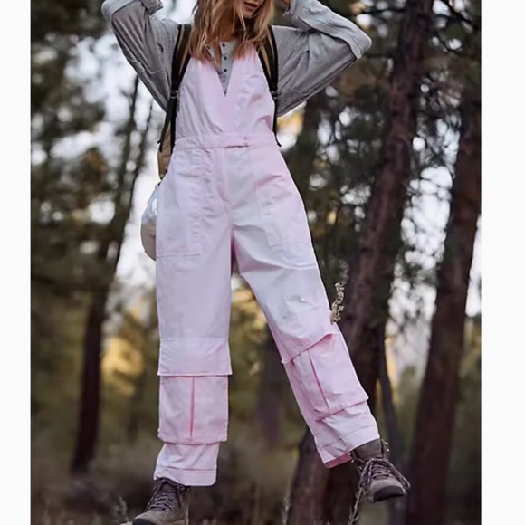 ✨ SALE✨ Free People Go West Onesie - Light Pink Jumpsuit all in one Activewear - Picture 2 of 8
